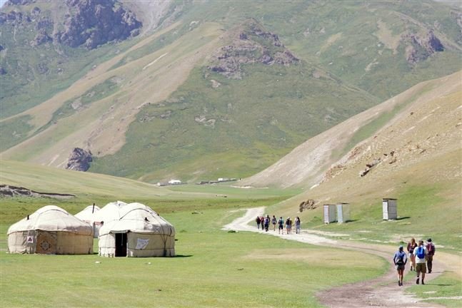 Tash Rabat Yurt Camp near the caravanserai