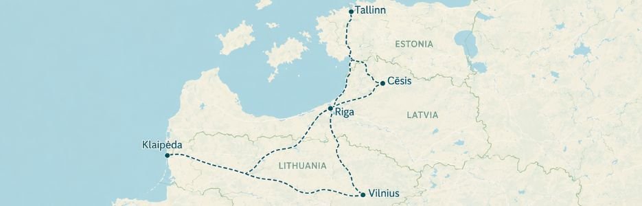 Original route map for Baltic Impressions