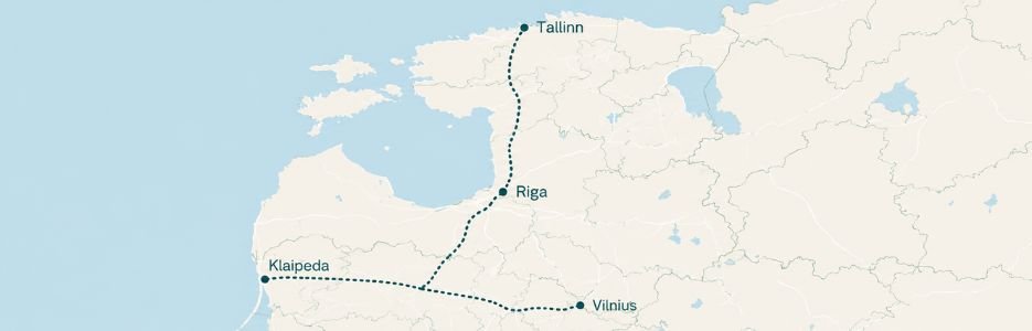 Original route map for Classic Baltic States