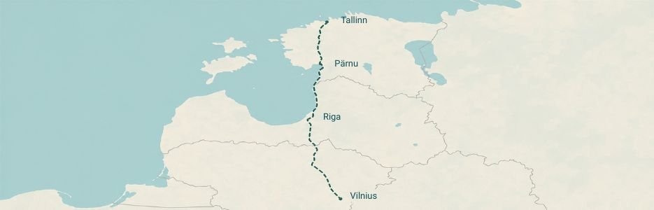 Original route map for Baltic Highlights